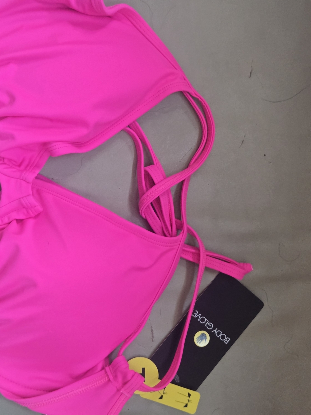 Body Glove Neon Pink Strappy Bikini Top
